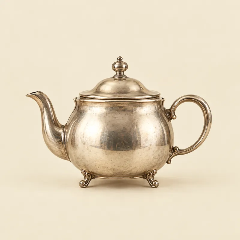 Silver teapot